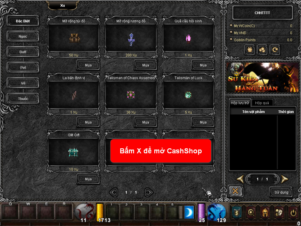 Chức năng chính của Game MU Anh Em
